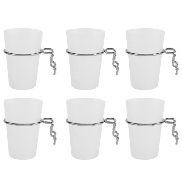 6 Set Pegboard-lådor med ringar, Pegboard-krokar med Pegboard-koppar, Pegboard-kopphållare Tillbehör