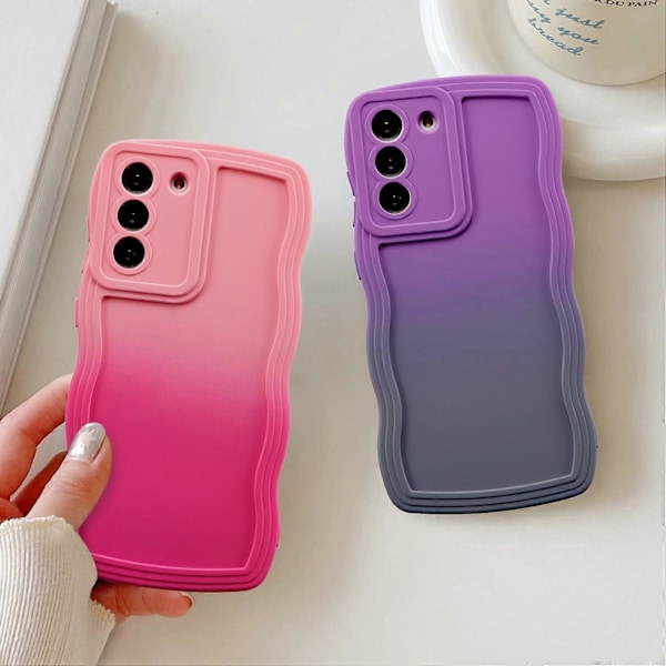 Vågformsfodral för Samsung Galaxy S20 FE 5G, Sött Vågforms Slim Fit Stöttåligt Skal Mjukt Fint Anti-Rep TPU-Fodral - Rosa Ros