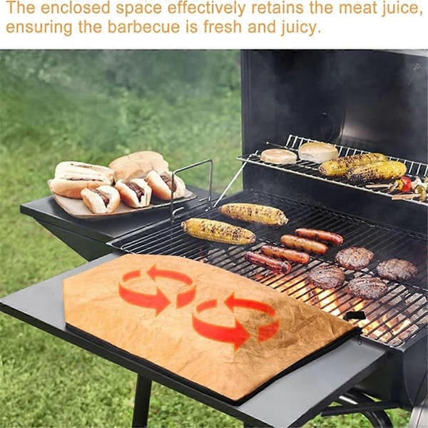 BBQ Teppe Isolert Kjøtt Hvilepose Gjenbrukbar Sammenleggbar, 2 stk