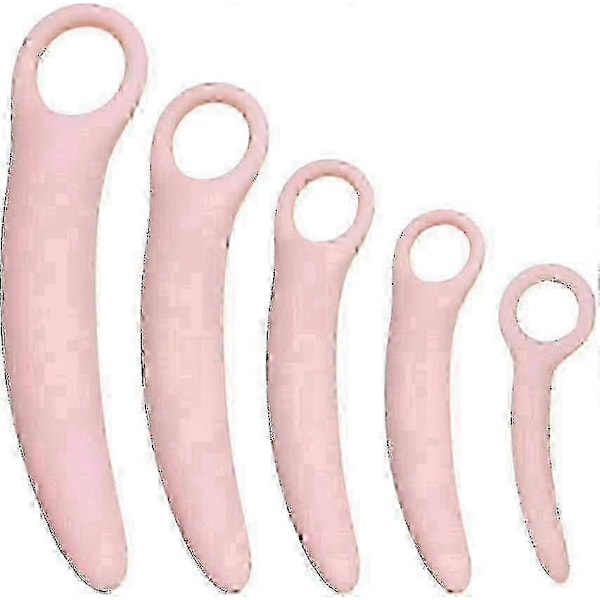 Qoqiu 5-Pack Silikon Bäckenbottendilator - Muskelträningsstav för Kvinnors Hälsa & Återhämtning Efter Förlossning