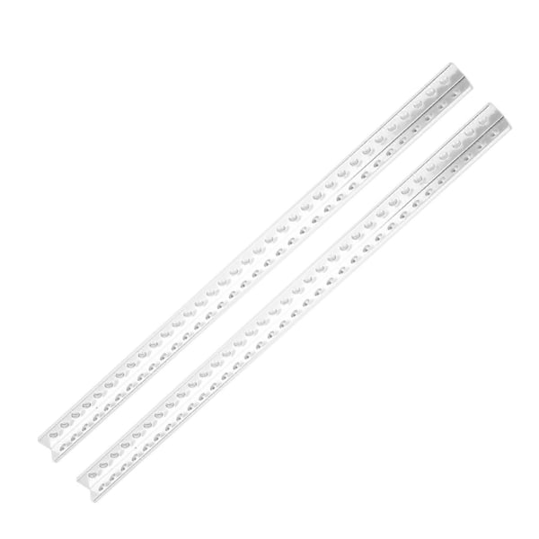 Alumiininen L-muotoinen palkki 12x12mm, 34 reiällä, 2kpl - Robottitarvikkeet