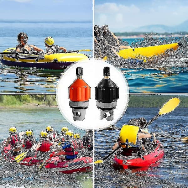 Luftventiladapter, oppblåsbar båt Sup Pumpeadapter med dyse, Multifunksjon Sup Pumpeadapter Kompressor Luftventilkonverter for Stand Up Paddle Board