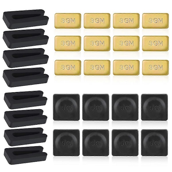 8 Set Takfläktblad Balanseringskit Inklusive Självhäftande Metall Guld 3G Vikt, Självhäftande Metall