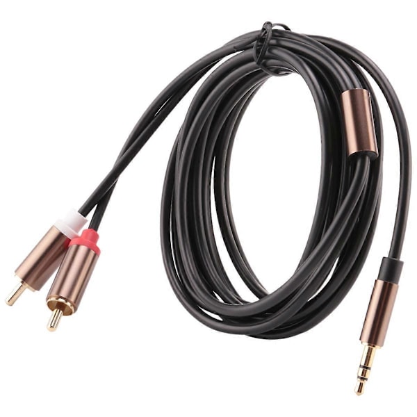 Jack 3,5 mm til 2 RCA Audio Kabel Han til Han RCA Adapter 1 m