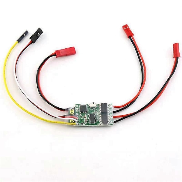 Toveis Bidireksjonell 5A ESC Børstet Hastighetskontroller Dobbel Vei ESC 2S-3S Lipo for RC Modellbil Båt