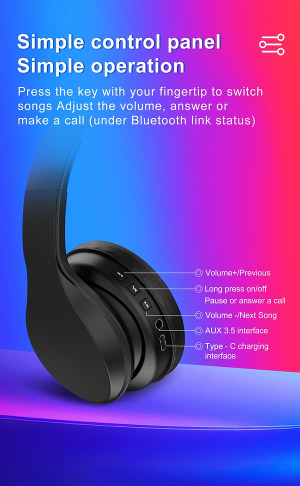 Foldbart Bluetooth 4.1 Trådløst Gaming Headset High-Fidelity Stereo Headset til PS4