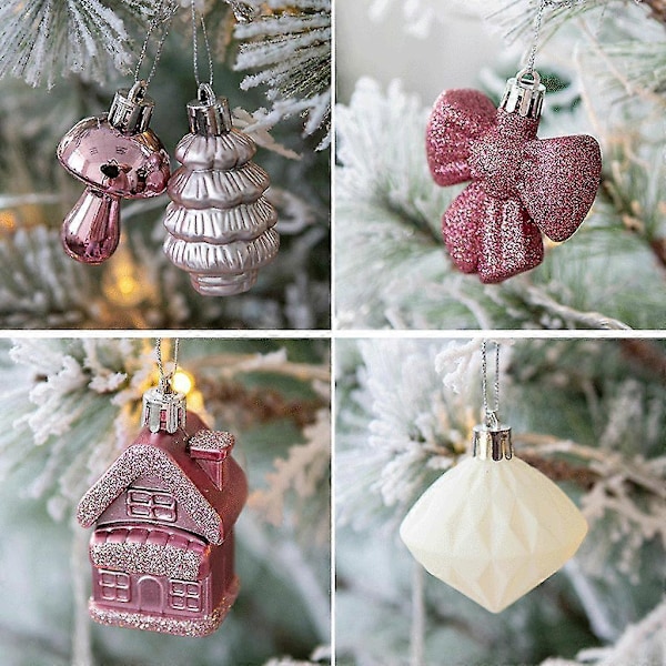 Glitrende Juletrepynt Dørhengende Ornament Charms Hengende Kuler Pynt Tilbehør Hjemmevarer