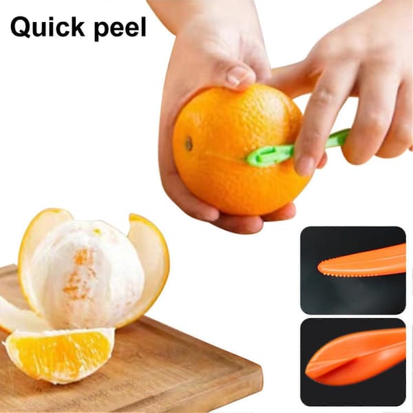 4-pack handhållna apelsinskalare för problemfri citrusskärning Orange