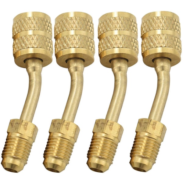 4-pakning R410a Adapter Lade Vakuumport Adapter Konverter Med Fingerbøl 5/16 Tommer Sae Fe-xinhan
