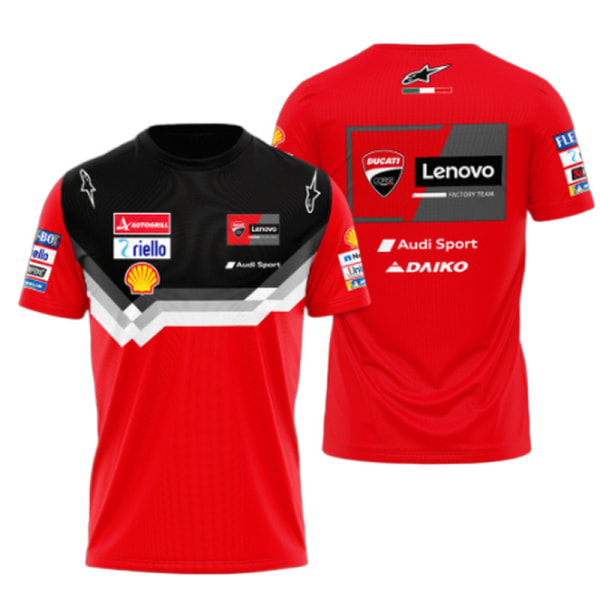 Ny F1 Ferrari racing dräkt team version casual rund halsad kortärmad topp style 1 XXS