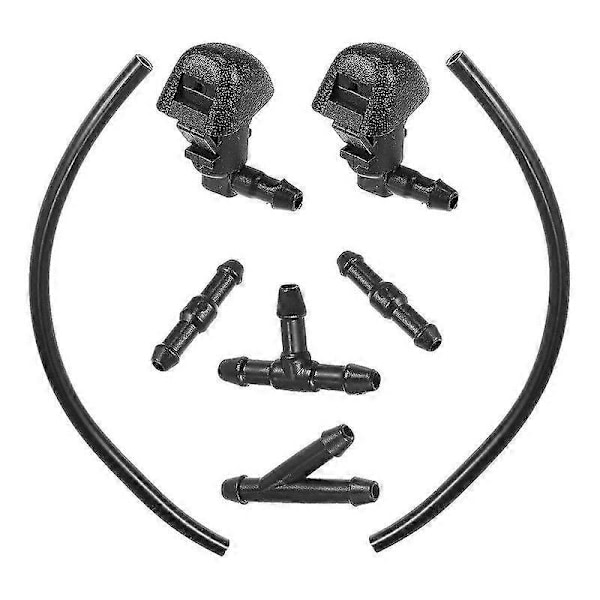 1 Set Vindrutespolarmunstycken Kit 76810-TK8-A01 Spolarmunstycke och Vätskeslang med Anslutningar för Honda Odyssey 2011-2017
