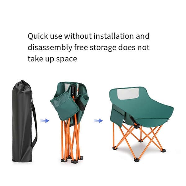 Bärbara hopfällbara campingstolar, utomhusstol vit