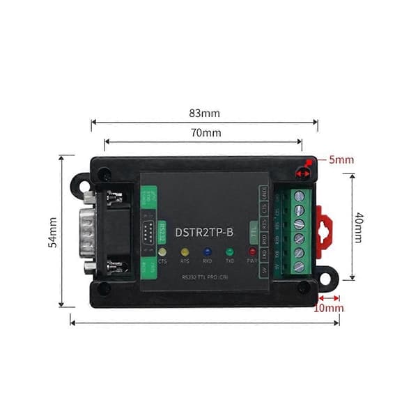 RS232 TTL PRO (CB) Teollisuuden eristetty sarjaporttimoduuli