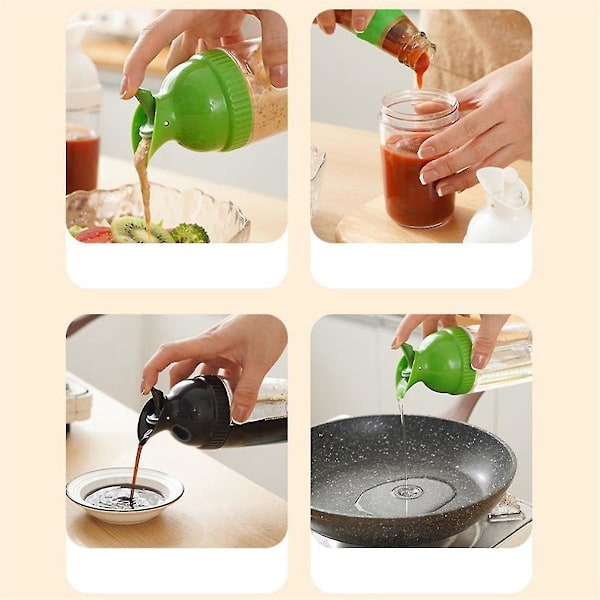 Easy Grips Salatdressing Shaker Dispenser Lækagesikker Beholder Flaske Universal Sauce Mixer med Skalaer Køkken GadgetB