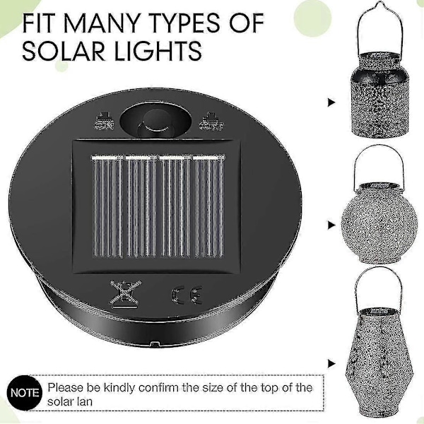 6 stk. solcellelamper 7 lumen solcellelykt deler kompatible utendørs hengende