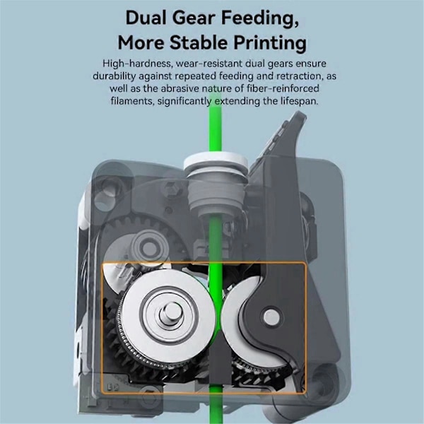 For Creality K2 Plus Ekstruder Kit Innebygd Filamentbruddsensor Oppgradering 6.25:1 Reduksjonsforhold Dobbel
