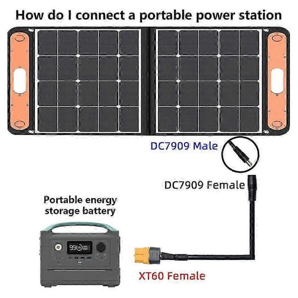 XT60 Hun til DC7.9mmx0.9mm Strømadapterkabel 14AWG Kabel til Udendørs Strøm
