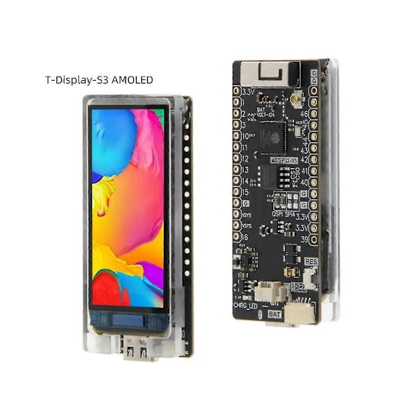 T-display-s3 Amoled Utvecklingskort För Smarta Hem Automationssystem Esp32-s3+1.91 Tum Amoled