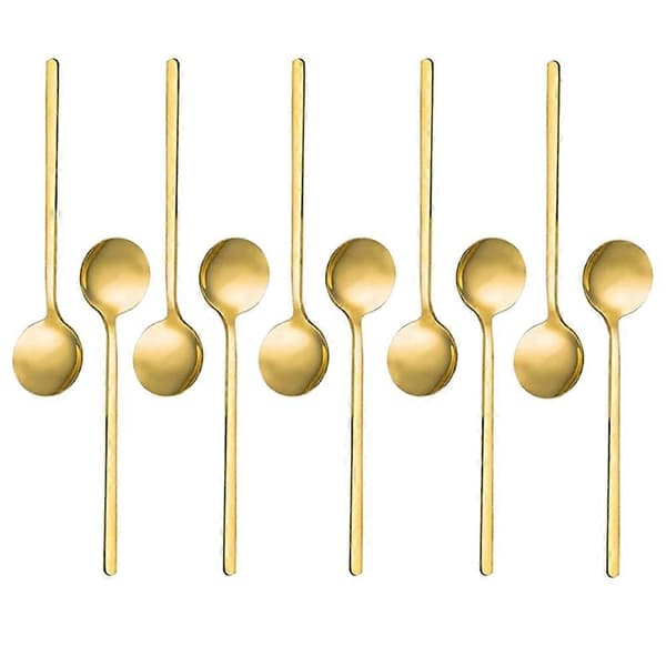 Rostfritt Stål 10 st Espresso Skedar Teskedar för Kaffe Socker