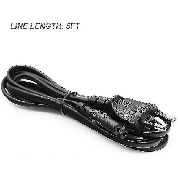 C7 Strömkabel 2 Stift Ps5 Ps4 Ps3, 1,5m Bipolär Nätkabel För Hp Canon