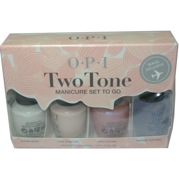 OPI Two Tone Manicure Set To Go-Classic Pink&White Two-Toning