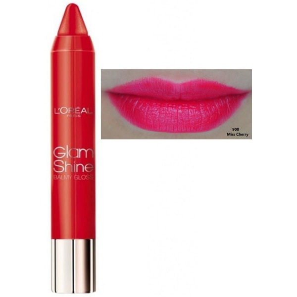 L'Oreal Glam Shine Balmy Lip Gloss - 900 Miss cherry Röd