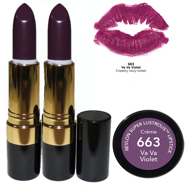 2st Revlon Super Lustrous CREME Lipstick - 663 Va Va Violet Mörklila