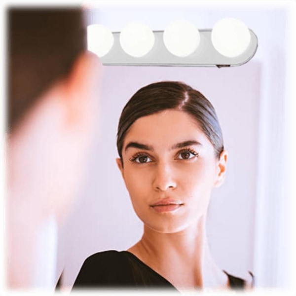 Zoe Ayla Led Vanity Mirror Lights Makeup 4 Bulbs Portable Hollyw Vit