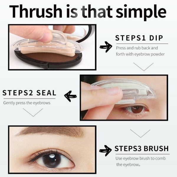 Baolishi The 3 seconds Quick Fix Make-up Printing Eye Brows-Shad Brun