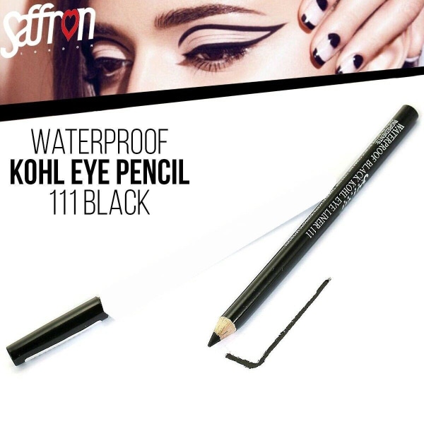 Saffron KOHL Eye Liner - Black & Waterproof Svart