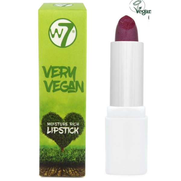 W7 Very Vegan Moisture Rich Lipstick - Peaceful Plum Dark Plum Red