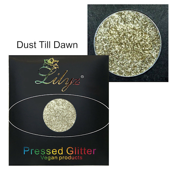 Lilyz Pressed VEGAN Glitter-DUSK TILL DAWN light gold