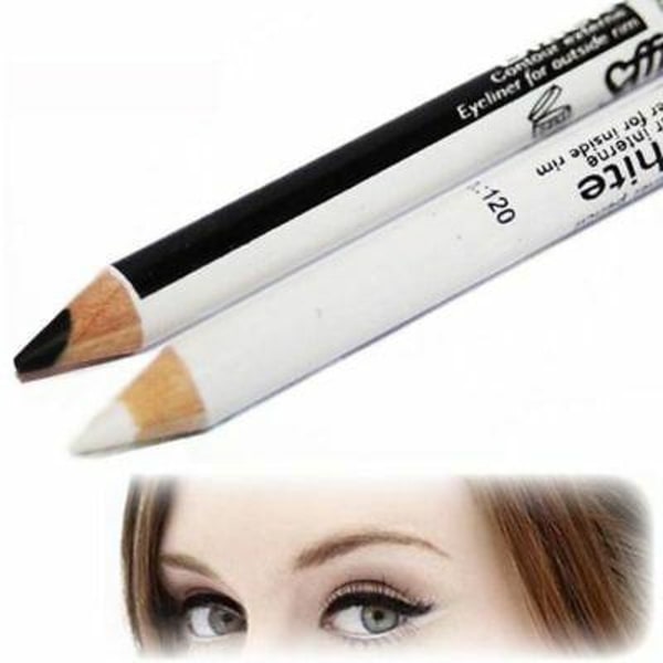 Saffron 2 in 1-Black and White Soft KOHL Eyeliner Pencil multifärg