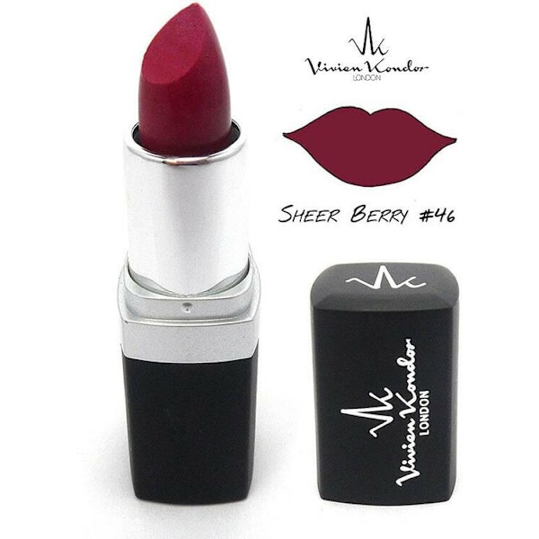 Vivien Kondor Vegan Cruelty Free MATTE Lipstick-Sheer Berry Mörkröd