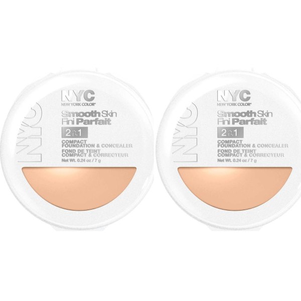 2st NYC Smooth Skin 2 in1 Compact Foundation & Concealer-Light Beige