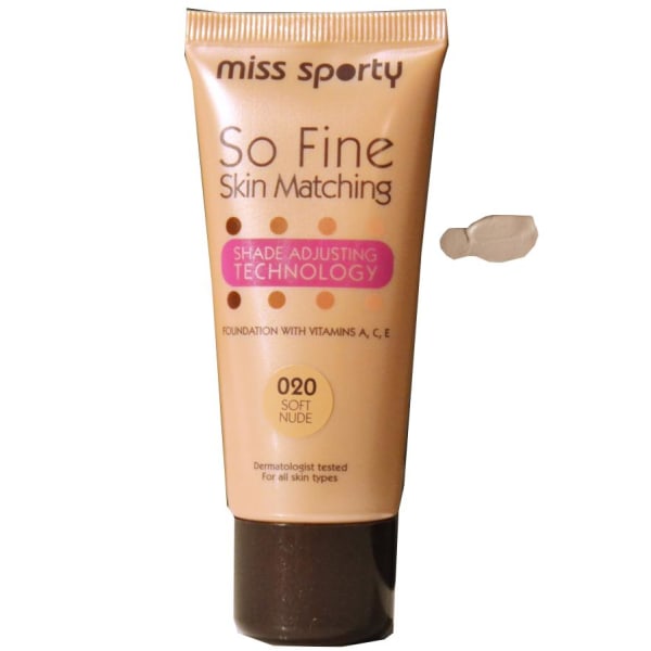 Miss Sporty So Fine Skin Matching Foundation - 020 Soft Nude Beige