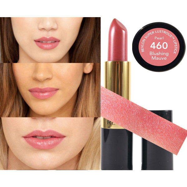 2st Revlon Super Lustrous PEARL Lipstick-460 Blushing Mauve Pink Nude