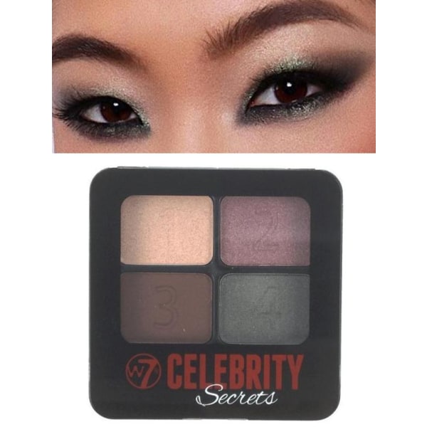 W7 Celebrity Secrets 4 Step-To-Perfect Matte Shadow Kit -Sultry multifärg