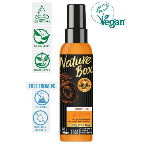 Nature Box Apricot Body Oil Spray 150ml Transparent