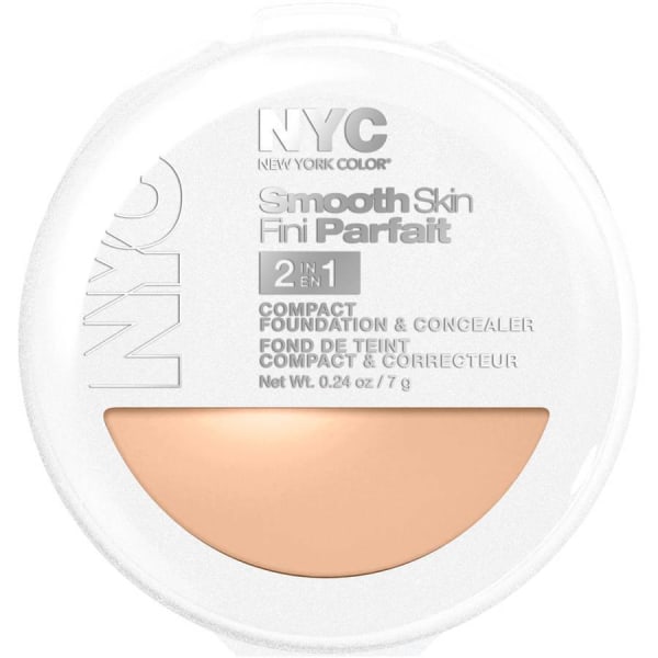 NYC Smooth Skin 2 in1 Compact Foundation & Concealer-Light Beige
