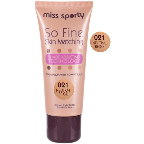 Miss Sporty So Fine Skin Matching Foundation - 021 Neutral Beige Beige