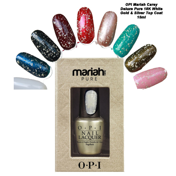 OPI Mariah Carey Deluxe Pure 18K White Gold & Silver Top Coat 15ml 18K White Gold & Silver