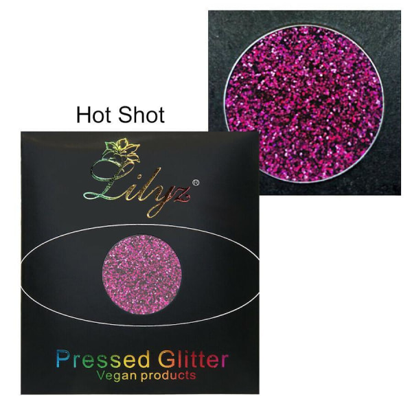 Lilyz Pressed VEGAN Glitter-HOT SHOT Röd