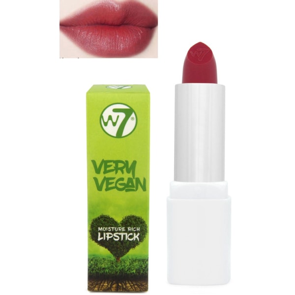 W7 Very Vegan Moisture Rich Lipstick - Red Rose röd