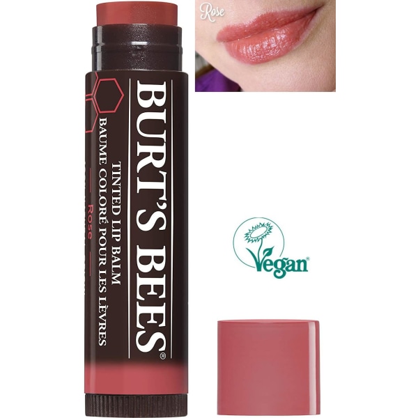 Burt's Bees 100% Natural Tinted Lip Balm-Rose Ljusrosa