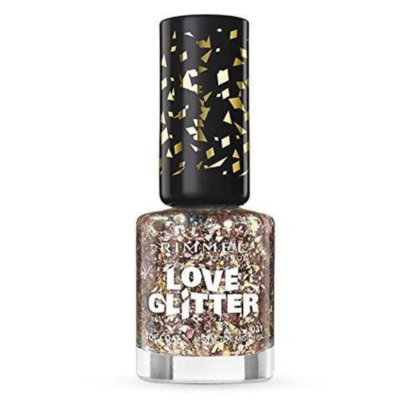 Rimmel Love Glitter Top Coat Polish-031Mistletoe Mischief Guld
