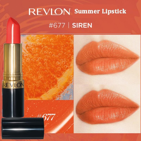 Revlon Super Lustrous Matte SUMMER Lipstick-677 Siren Orange c798 | Orange  | 250 | Fyndiq