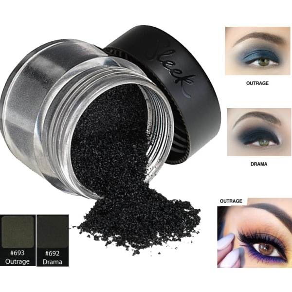 Sleek Eye Dust Loose Powder - 693 Outrage (Smokey Grey Black )