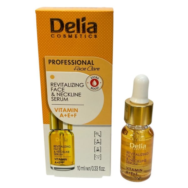 Delia Vitamin A+E+F Revitalizing Face & Neckline Serum Transparent