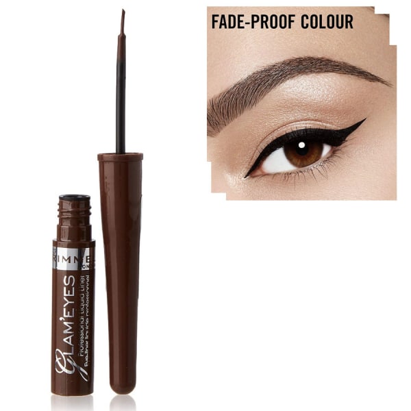 Rimmel Glam'Eyes Liquid Eyeliner - 002 Brown Velvet brun